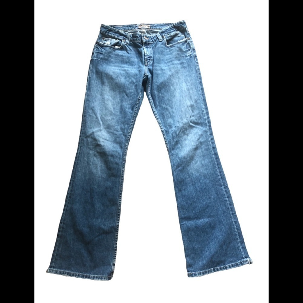 BKE Y2K The Buckle Star 18 Flare Denim Jean Size 100% Cotton 31X33 Distressed